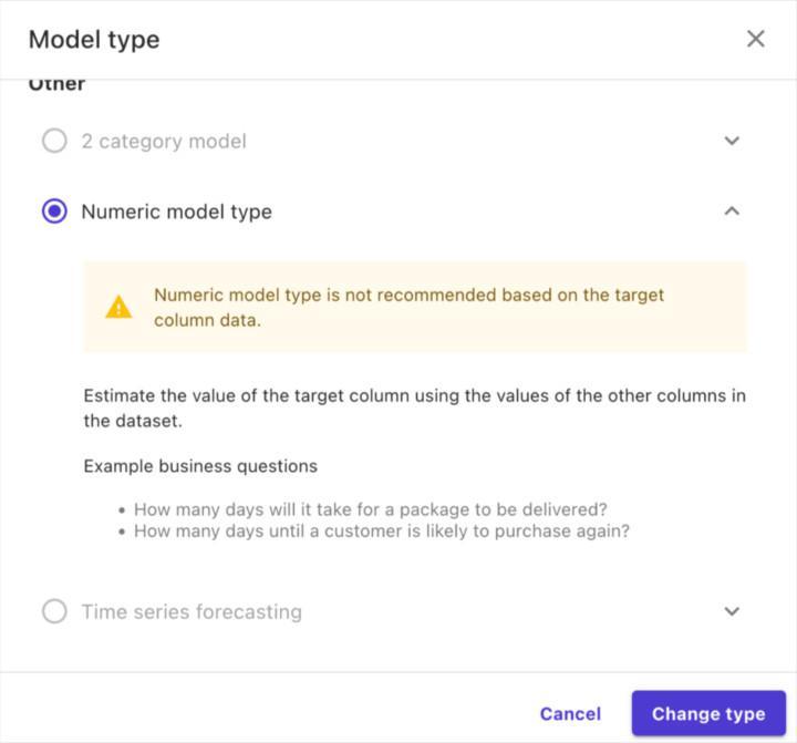 Model type AutoML blog